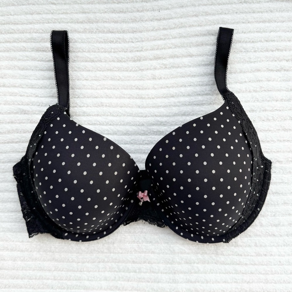 VICTORIA’S SECRET | Dream Angels Perfect Coverage Bra Black & White 34DD / 34E